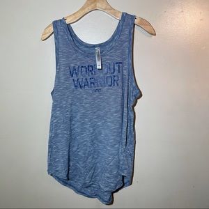NWT Lorna Jane workout warrior lose tank large heathered gray